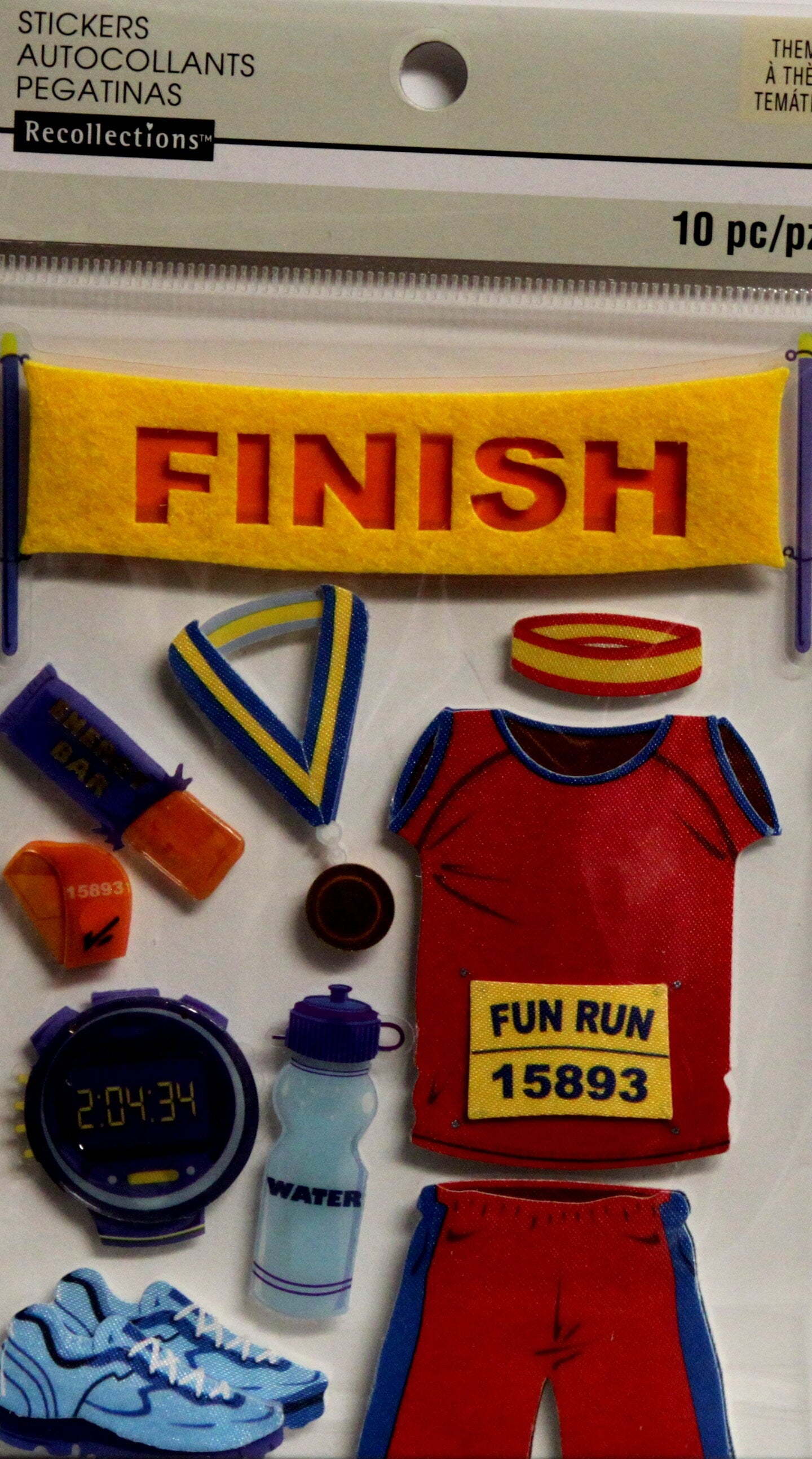 Recollections Marathon Runner Dimensional Stickers - SCRAPBOOKFARE