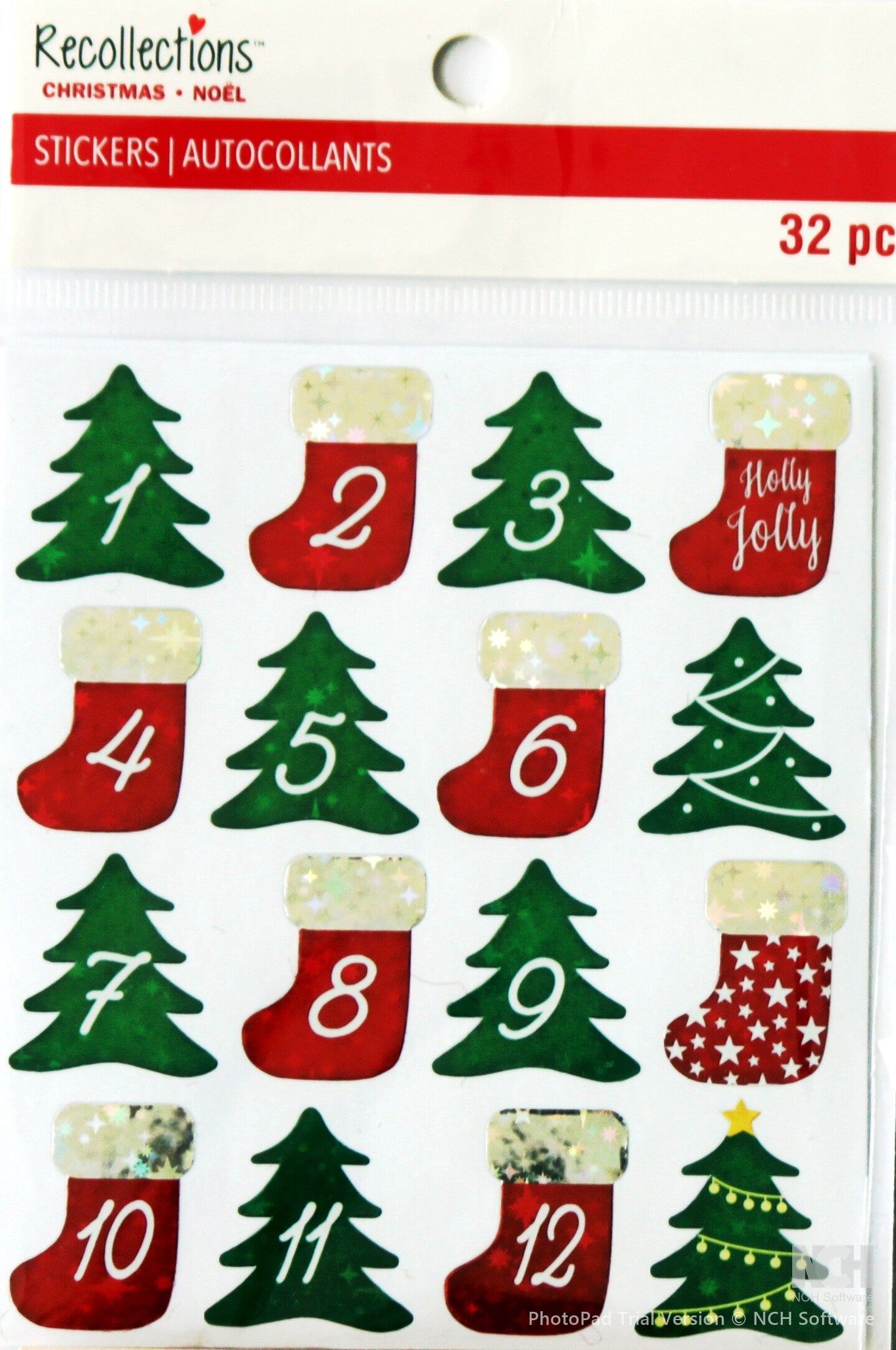 Recollections Christmas Countdown Stickers - SCRAPBOOKFARE
