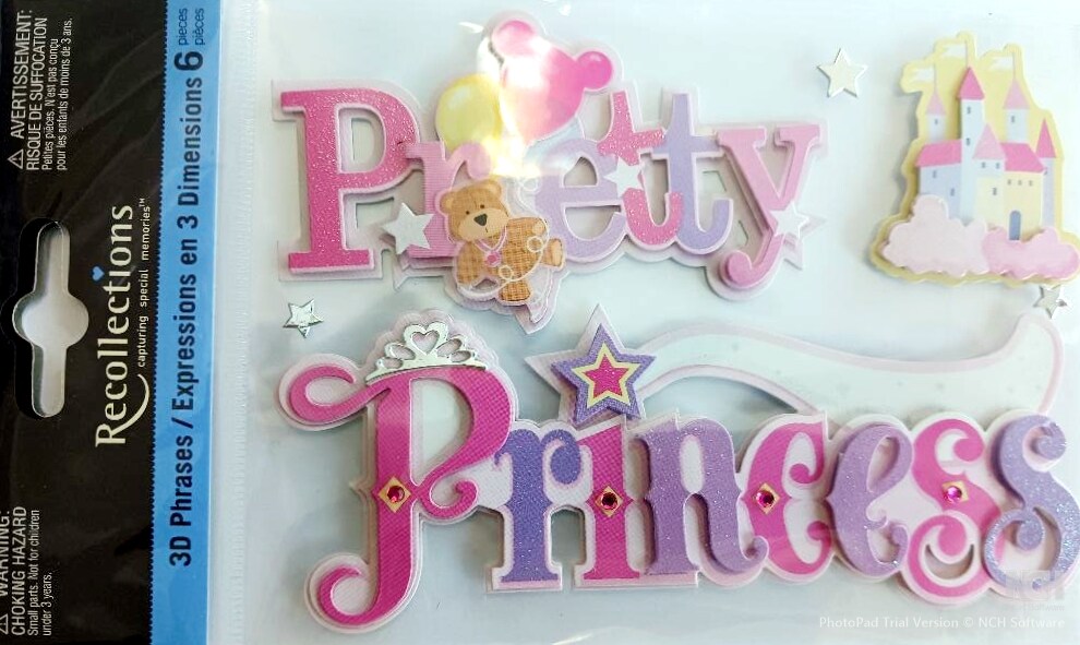 Recollections Vintage Pretty Princess Dimensional Stickers - SCRAPBOOKFARE