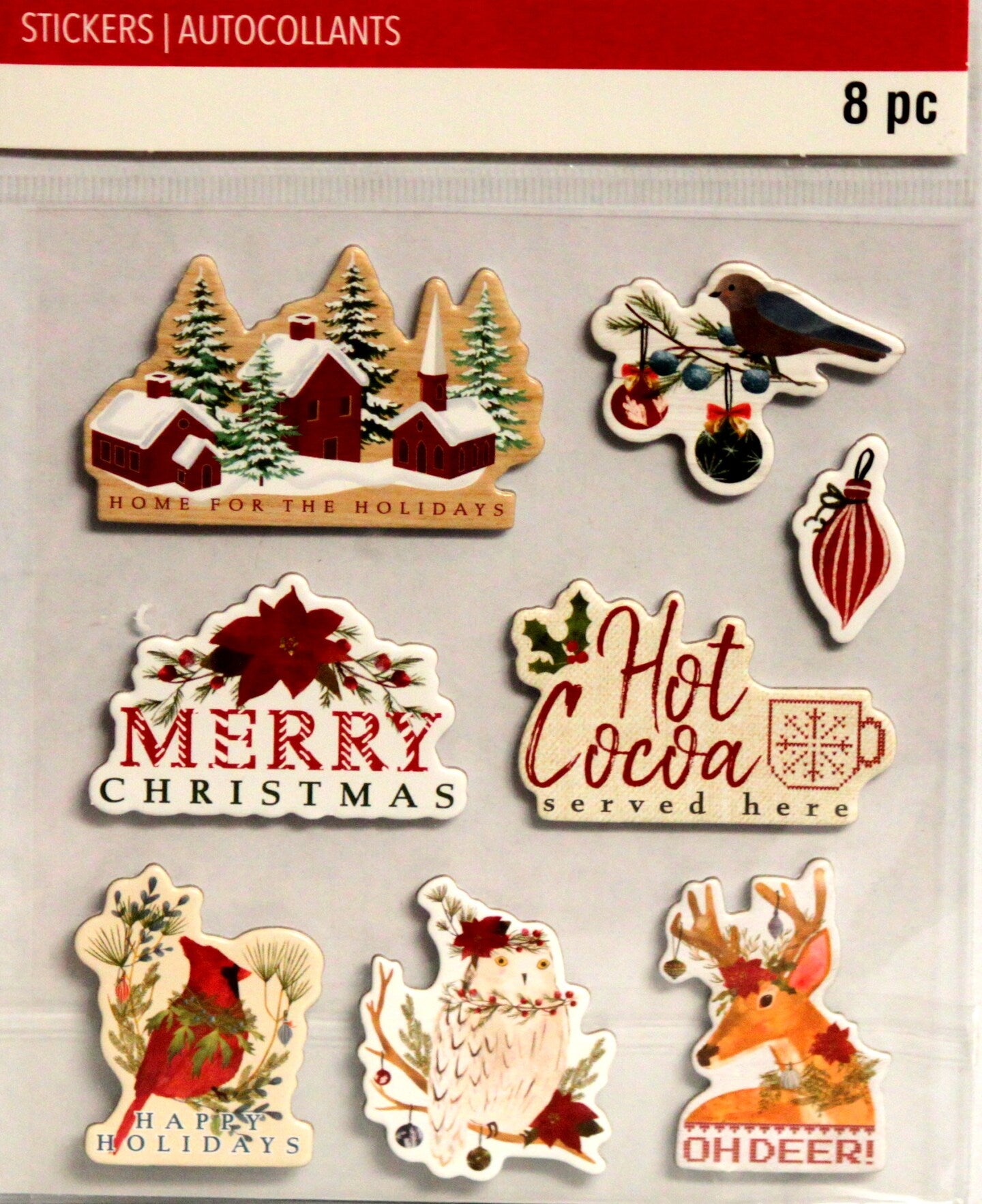 Recollections Christmas Icons & Sentiments Dimensional Chipboard Stickers #2
