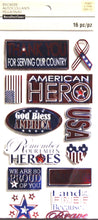 Recollections American Hero Dimensional Metallic Stickers - SCRAPBOOKFARE