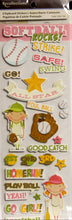Recollections Softball Chipboard Stickers - SCRAPBOOKFARE