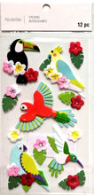 Recollections Colorful Tropical Birds Dimensional Stickers