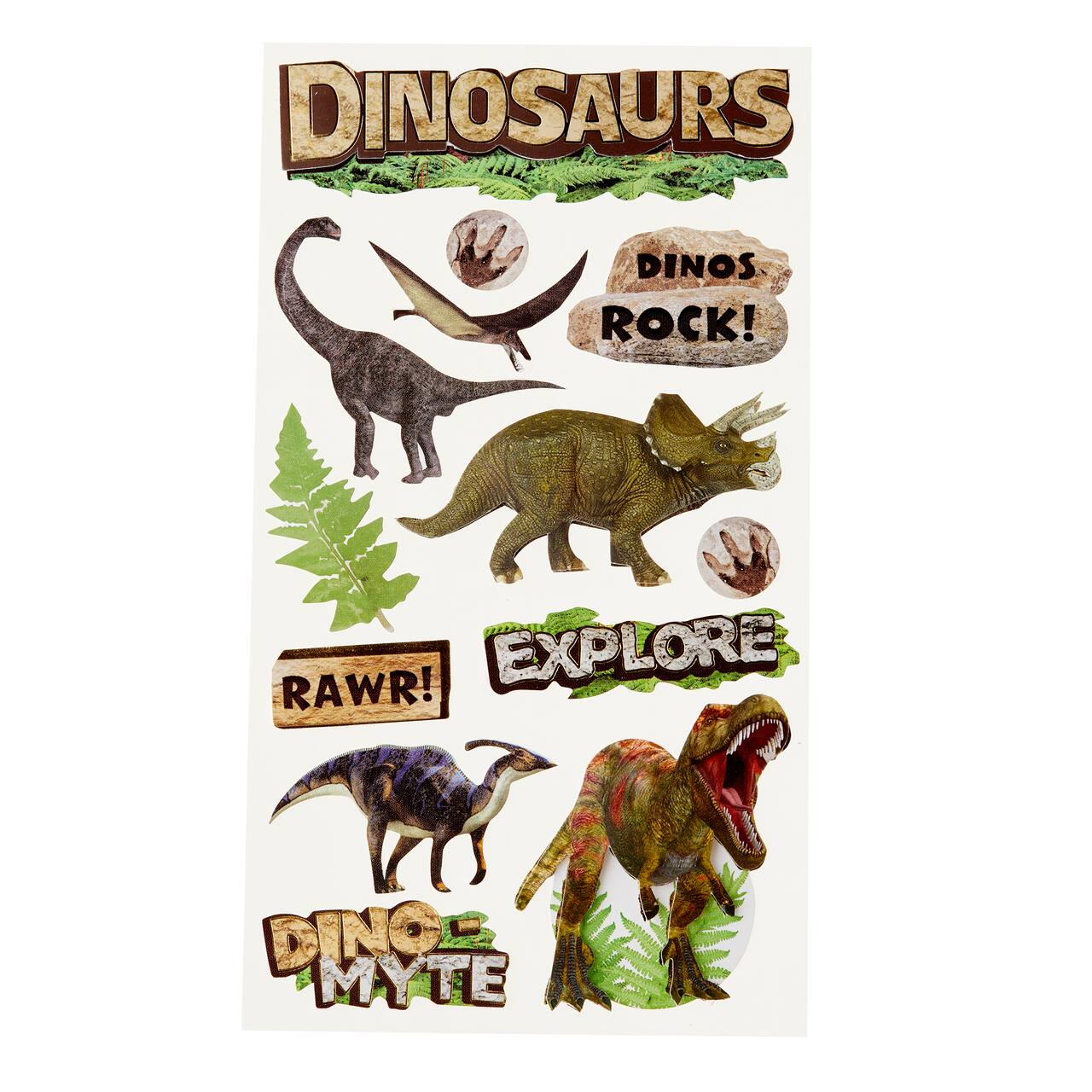 Recollections Dinosaurs Dimensional Stickers - SCRAPBOOKFARE