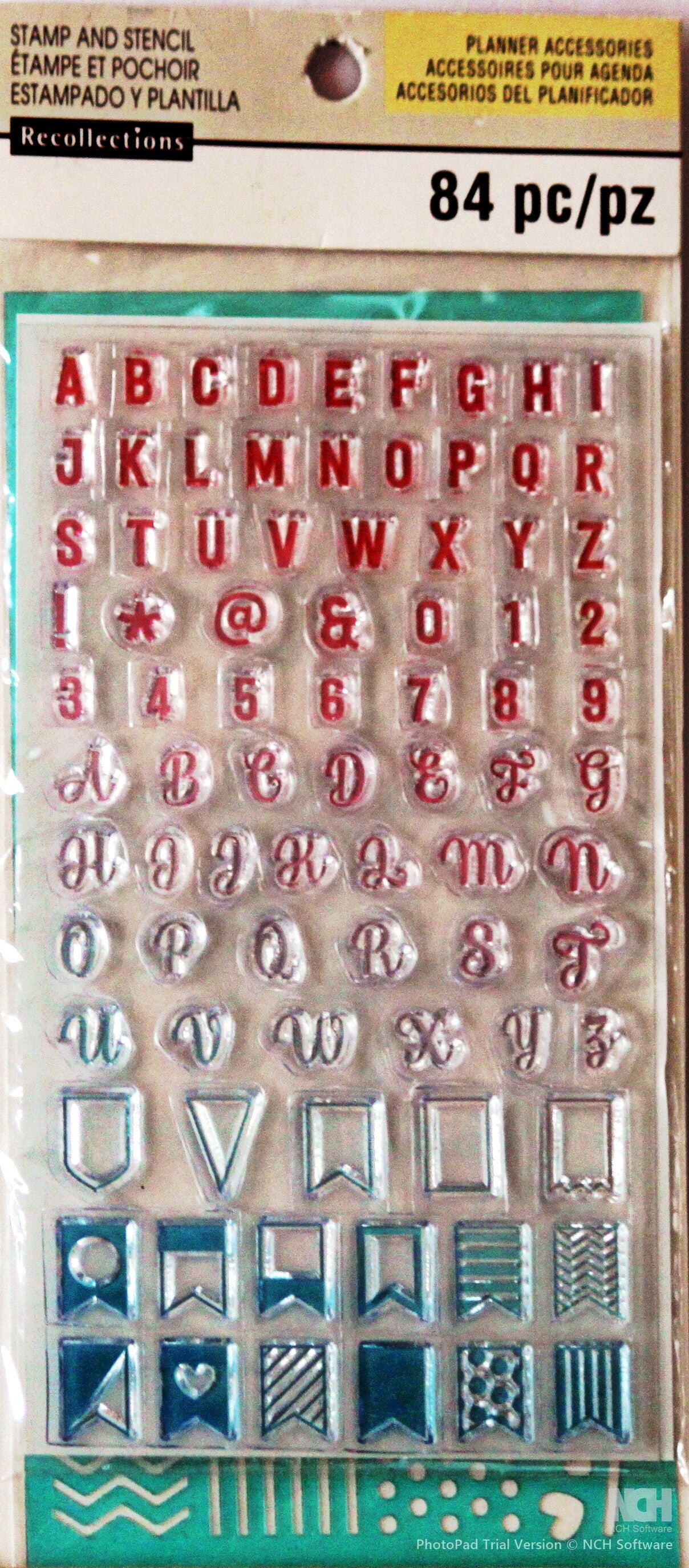 Recollections Planner Accessories Alphabet Stamps And Stencil Set - SCRAPBOOKFARE