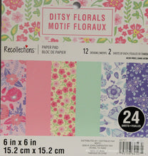 Recollections Ditsy Florals 6 x 6 Paper Pad - SCRAPBOOKFARE
