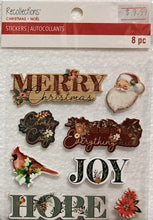 Recollections Christmas Icons & Sentiments Dimensional Chipboard Stickers