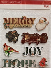 Recollections Christmas Icons & Sentiments Dimensional Chipboard Stickers - SCRAPBOOKFARE