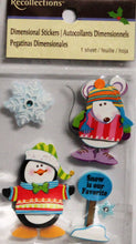 Recollections Christmas Friends Vintage Stickers