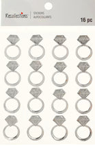 Recollections Wedding Rings Dimensional Stickers - SCRAPBOOKFARE