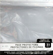Colorbok Universal 12 x 12 Top Loading Scrapbook Page Protectors Value Pack