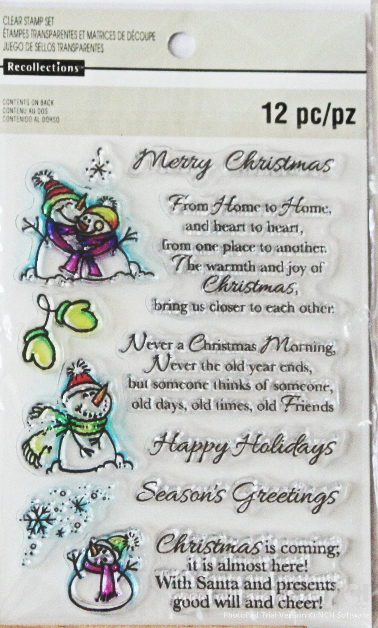 Recollections Christmas Clear Stamp Set - SCRAPBOOKFARE