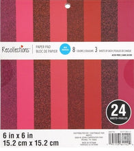 Recollections Reds 6 x 6 Lt. Cardstock Paper Pad - SCRAPBOOKFARE