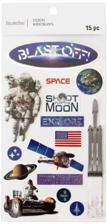 Recollections Astronaut Dimensional Stickers - SCRAPBOOKFARE