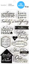 Recollections Black & White Sentimental Dimensional Stickers - SCRAPBOOKFARE