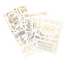 Recollections Gold Wedding Phrases Sticker Flip Pack - SCRAPBOOKFARE