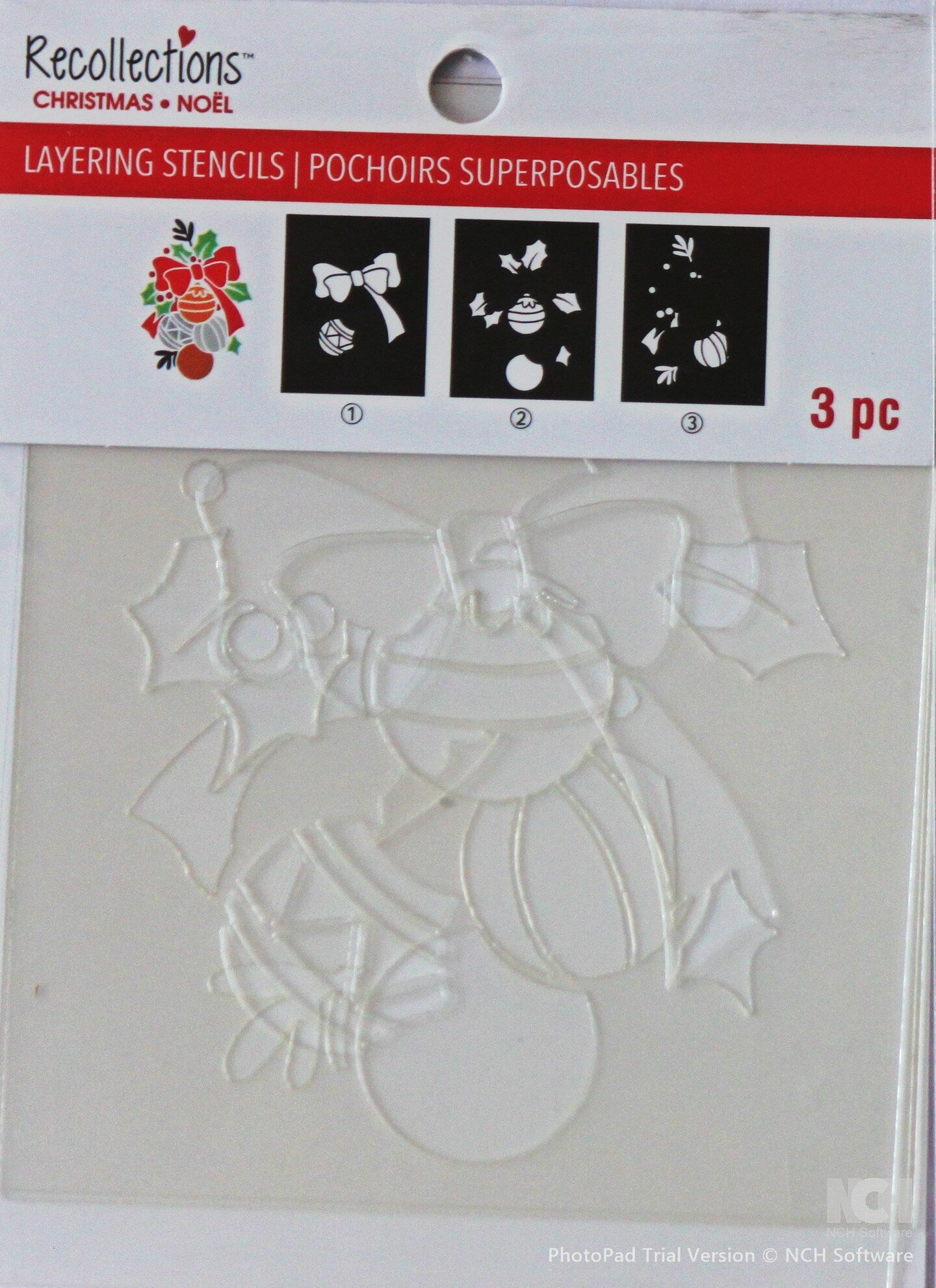 Recollections Christmas Ornaments Layering Stencils - 3 PC - SCRAPBOOKFARE