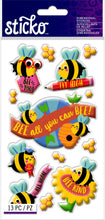 Sticko School Bee Dimensional Stickers
