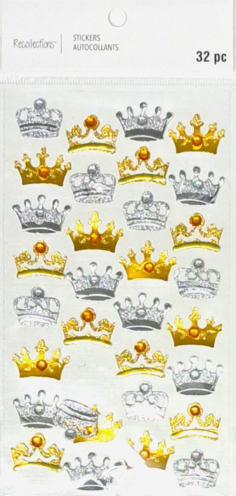 Recollections Crowns Dimensional Stickers - SCRAPBOOKFARE