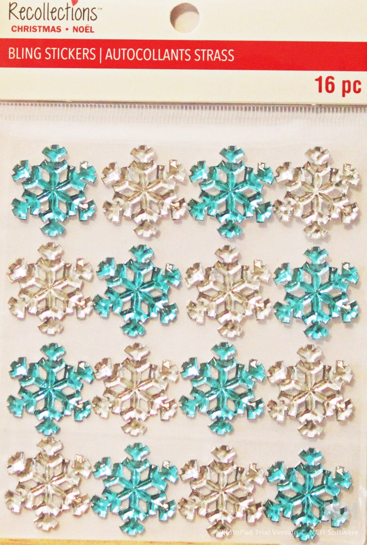 Recollections Snowflakes Bling Stickers - SCRAPBOOKFARE