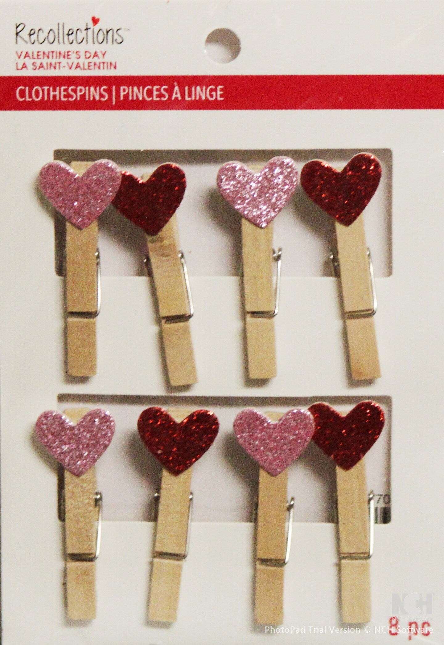 Recollections Valentine's Day Heart Clips Embellishments - SCRAPBOOKFARE