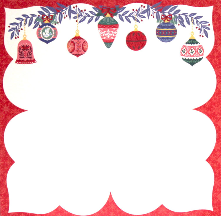 Recollections Peace On Earth Ornament Frame 12 x 12 Light Cardstock Paper