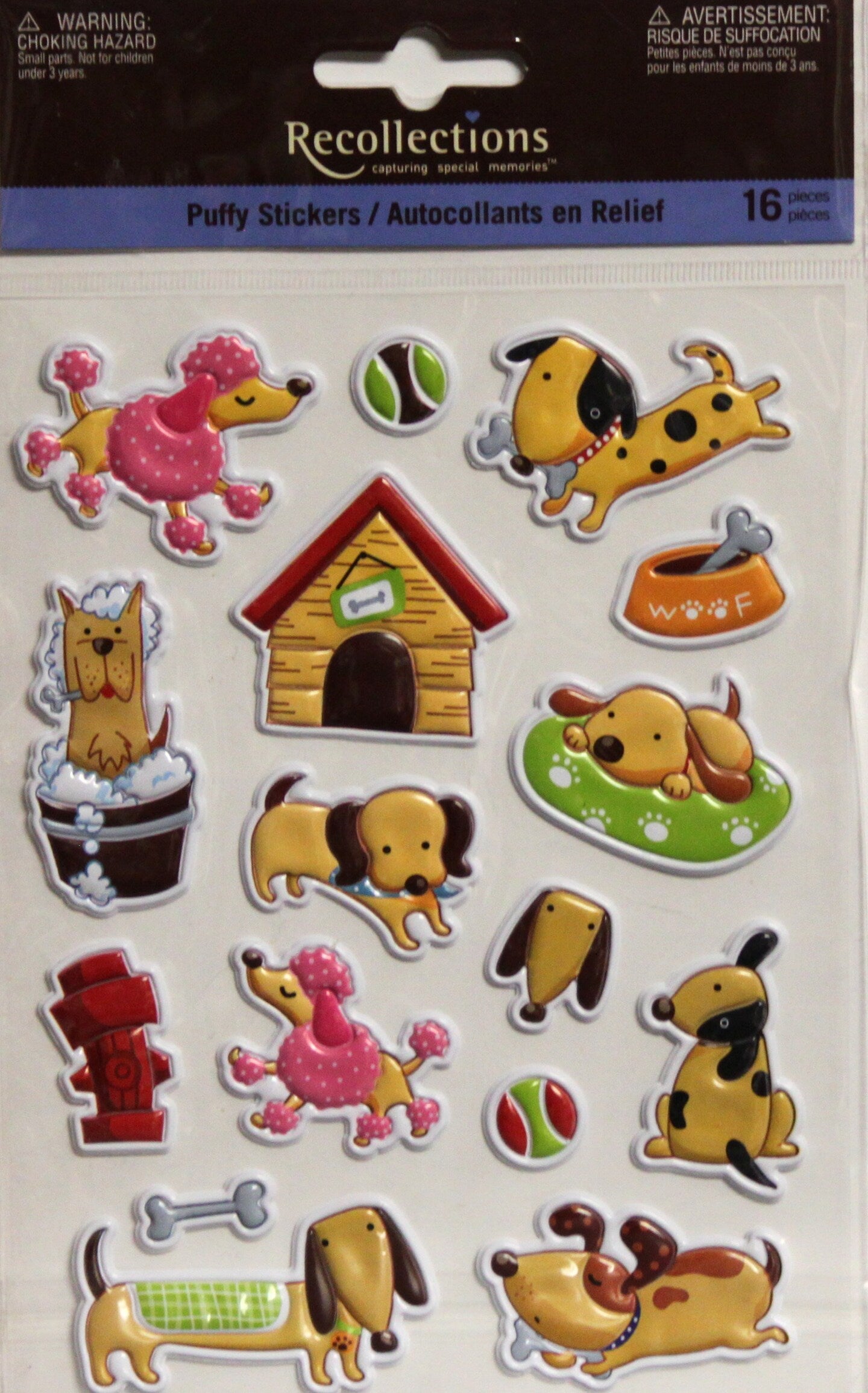 Recollections Dog Icons Puffy Dimensional Stickers - SCRAPBOOKFARE