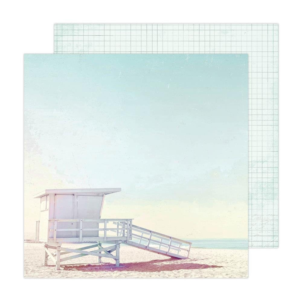 Heidi Swapp Sun Chaser Beach Life 12x12 Double-Sided Cardstock Paper