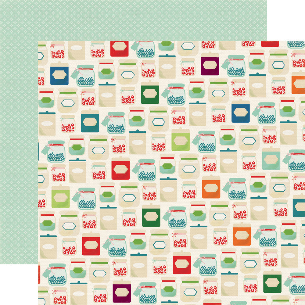 Echo Park Homegrown Mason Jars 12 x 12  Double-Sided Cardstock Paper