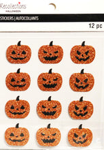 Recollections Jack O' Lantern Glittered Stickers
