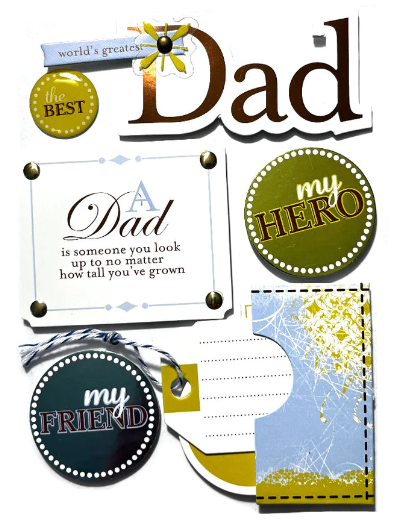Me & My Big Ideas Soft Spoken Dad#2 Dimensional Stickers