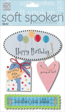 Me & My Big Ideas Soft Spoken Happy Birthday Dimensional Stickers