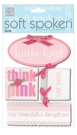 Me & My Big Ideas Soft Spoken Little Girl Dimensional Stickers