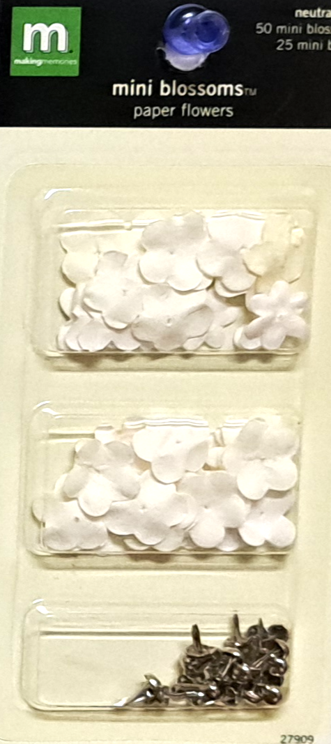 Making Memories Neutral Mix Mini Blossoms Paper Flowers