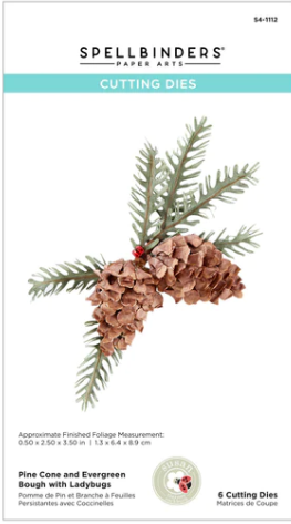 Spellbinders Pine Cone And Evergreen Bough With Ladybugs Cutting Dies