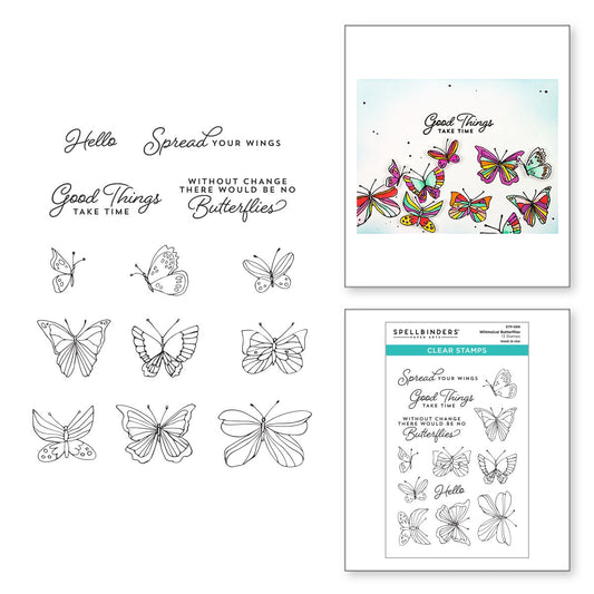 Spellbinders Whimsical Butterflies Clear Stamps