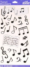 Sticko Themed Silhouette Musical Notes Flat Stickers