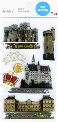 Recollections Castles Dimensional Stickers