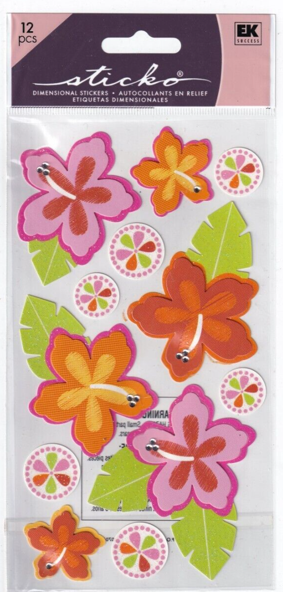 Sticko Hibiscus Dimensional Stickers