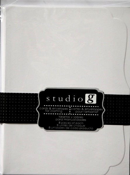 Studio G Blank White Shaped Cards & Envelopes