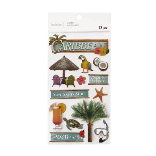 Recollections Caribbean Dimensional Stickers