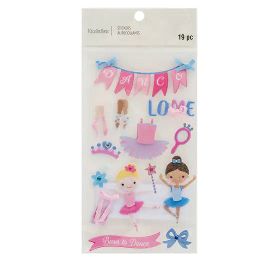 Recollections Young Ballet Dimensional Stickers
