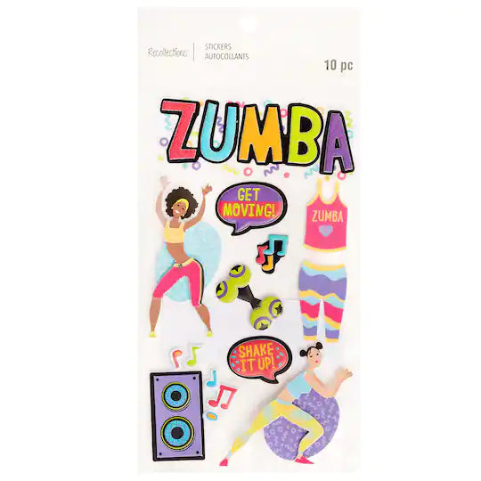 Recollections Zumba Dimensional Stickers