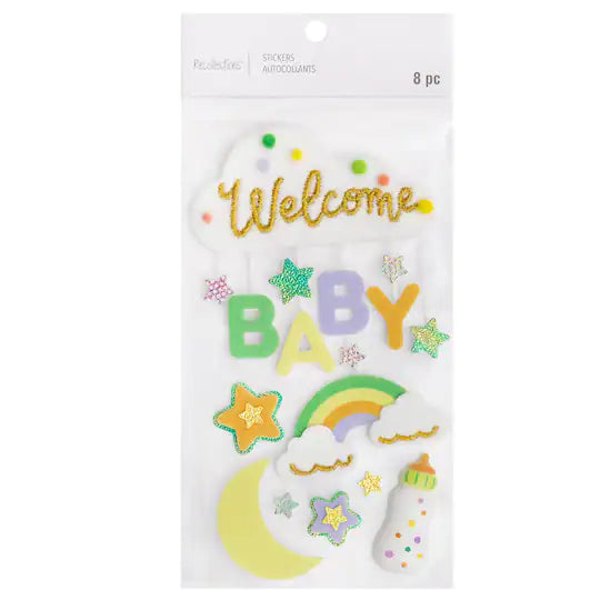 Recollections Welcome Baby Cloud Dimensional Stickers