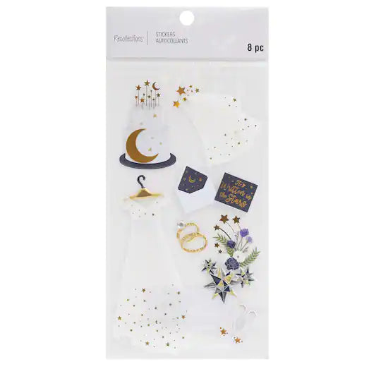 Recollections Starry Wedding Dimensional Stickers