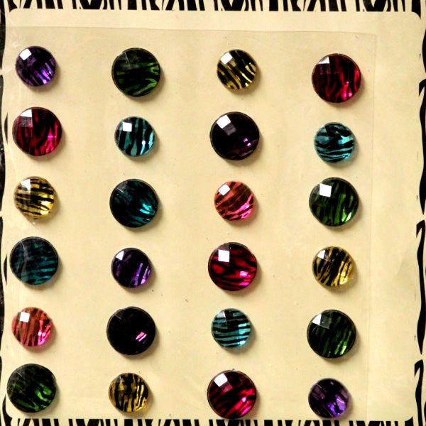 Tiger Stripes Self-Adhesive Gem Stones Variety Embellishments Pack