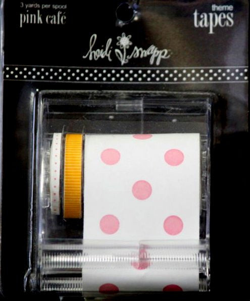 Heidi Swapp Pink Cafe Theme Adhesive Designer Tapes - SCRAPBOOKFARE
