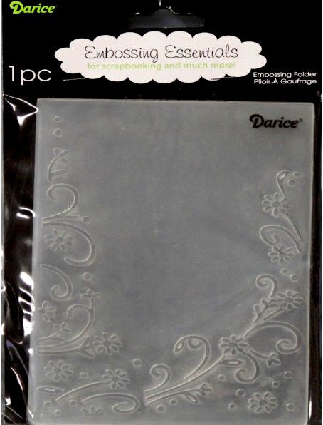 Darice Floral Border Embossing Essentials Folder - SCRAPBOOKFARE