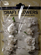 Decorator's Choice Craft Flowers Small White Roses With Elegant Pins - SCRAPBOOKFARE