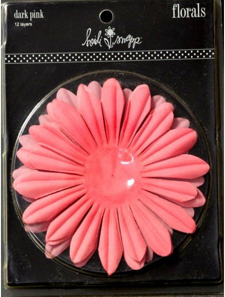 Heidi Swapp Dark Pink Florals - SCRAPBOOKFARE